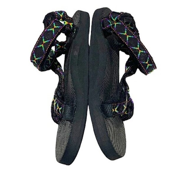 Teva Hurricane Black Diamond Pattern Sandals Water  Size 9.5 Mens 7 - Picture 3 of 11